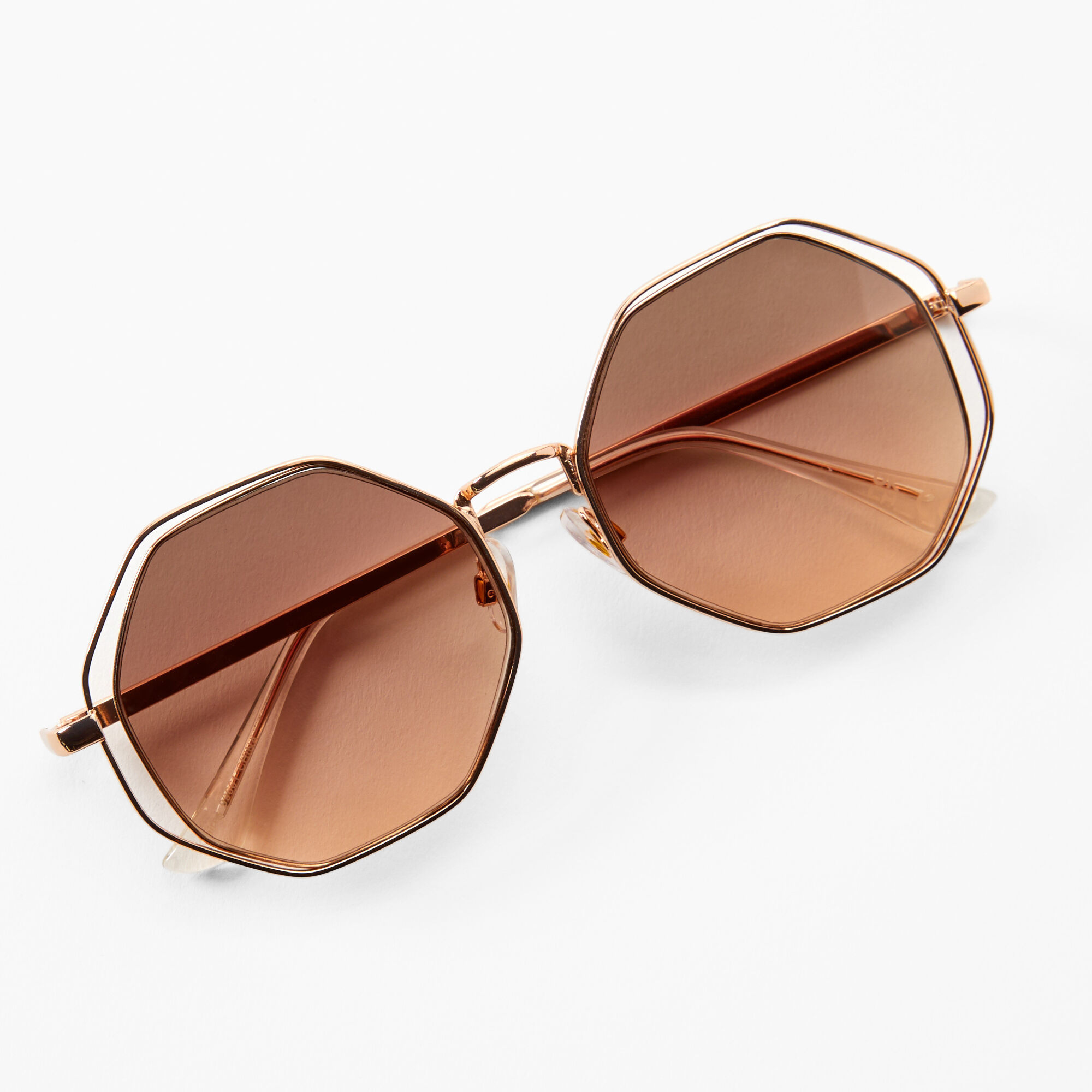 Gold top octagon sunglasses