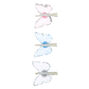 Iridescent Pastel Butterfly Hair Clips - 3 Pack,