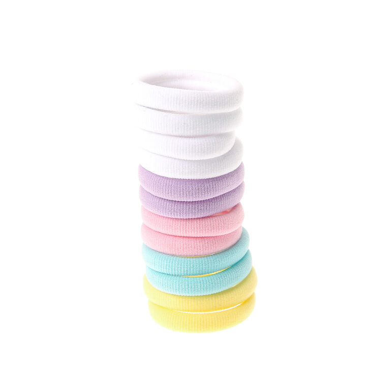 Claire&#39;s Club Fabric Pastel Hair Bobbles - 12 Pack,
