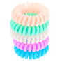 Matte Pastel Mini Spiral Hair Bobbles - 5 Pack,