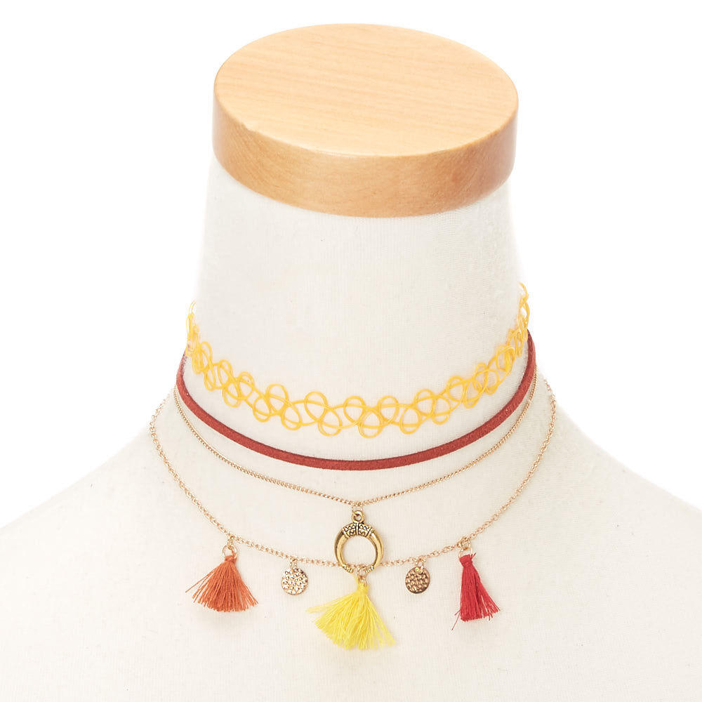 Southwest Choker Necklaces - 4 Pack,