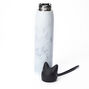 Cat Ears Marble Print Metal Water Bottle - White,