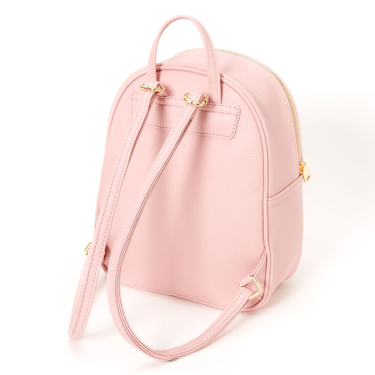 Pink Pearl Quilted Small Backpack,