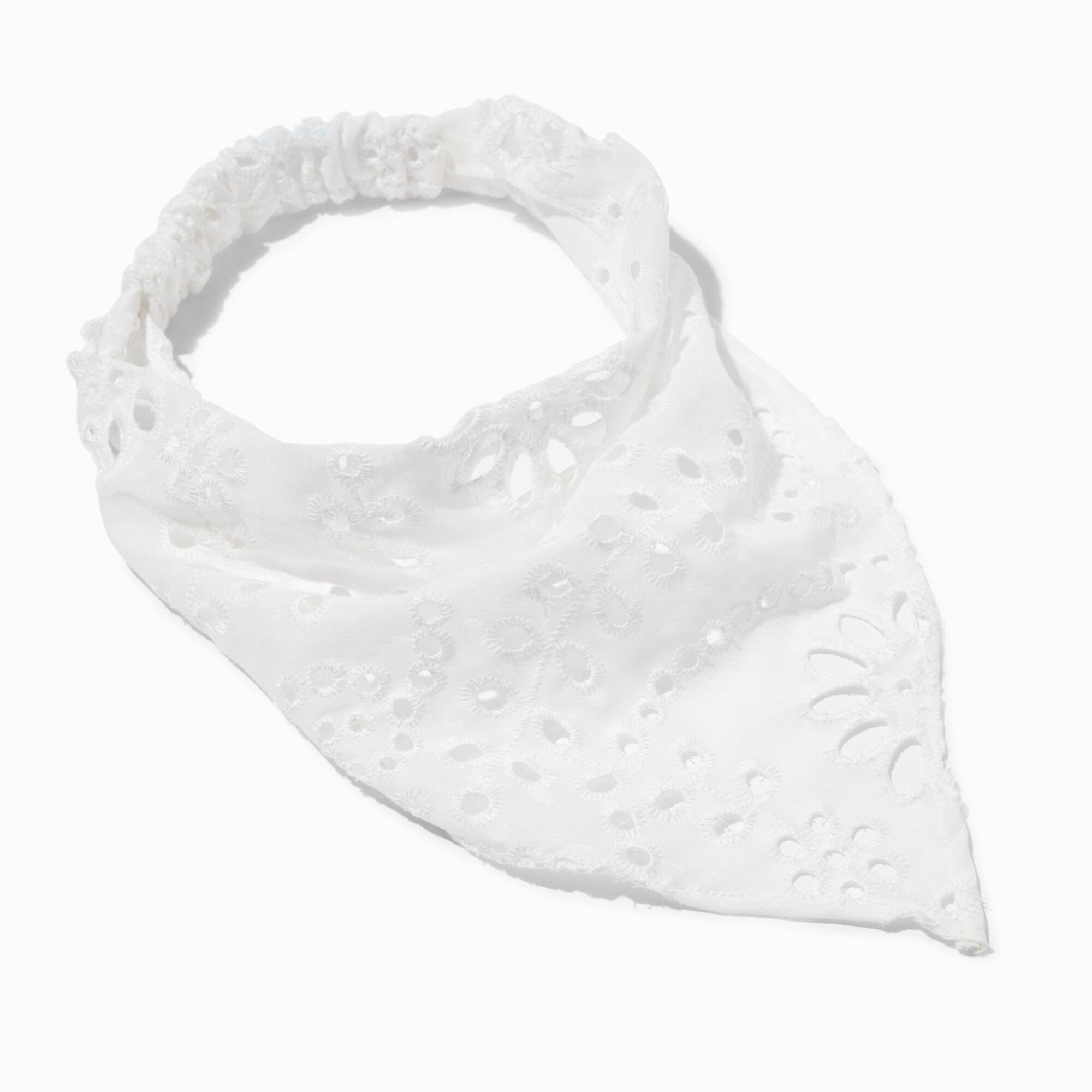 View Claires Eyelet Head Scarf White information