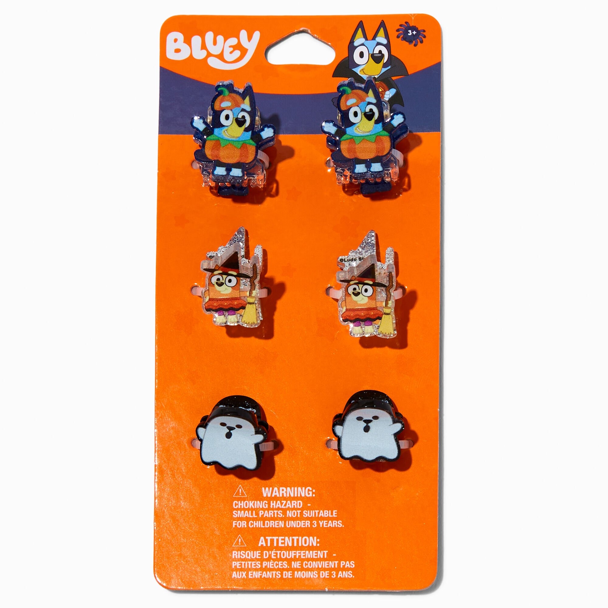 Bluey Halloween Mini Hair Claws - 6 Pack,