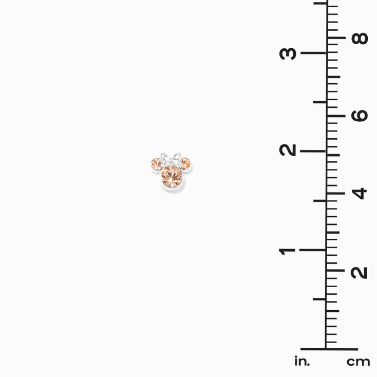 Disney Minnie Mouse Birthstone Sterling Silver Stud Earrings - June,