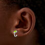 Mixed Metal Neon Stud &amp; Hoops Earrings - 20 Pack ,