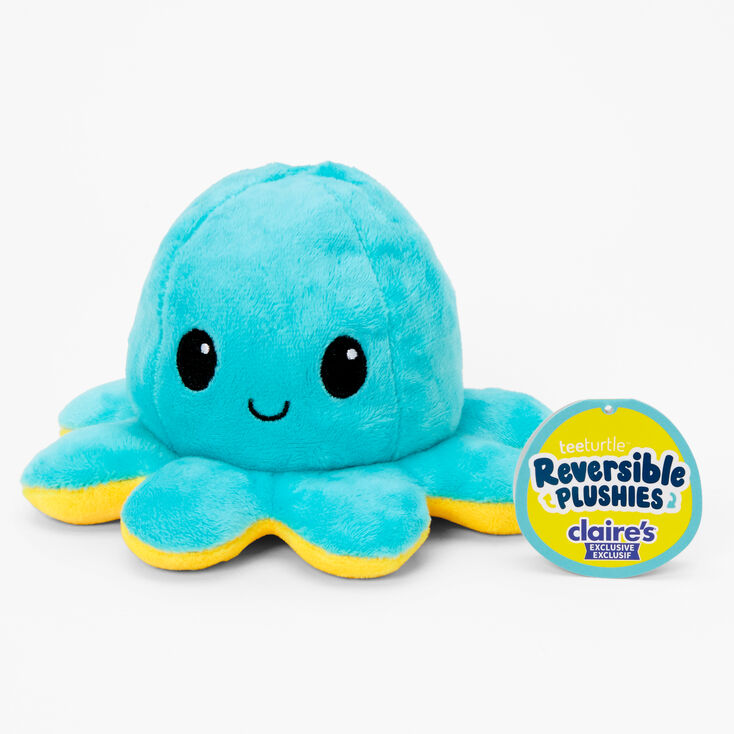 TeeTurtle&trade; Claire&#39;s Exclusive Reversible Plushies Blue &amp; Yellow Octopus,