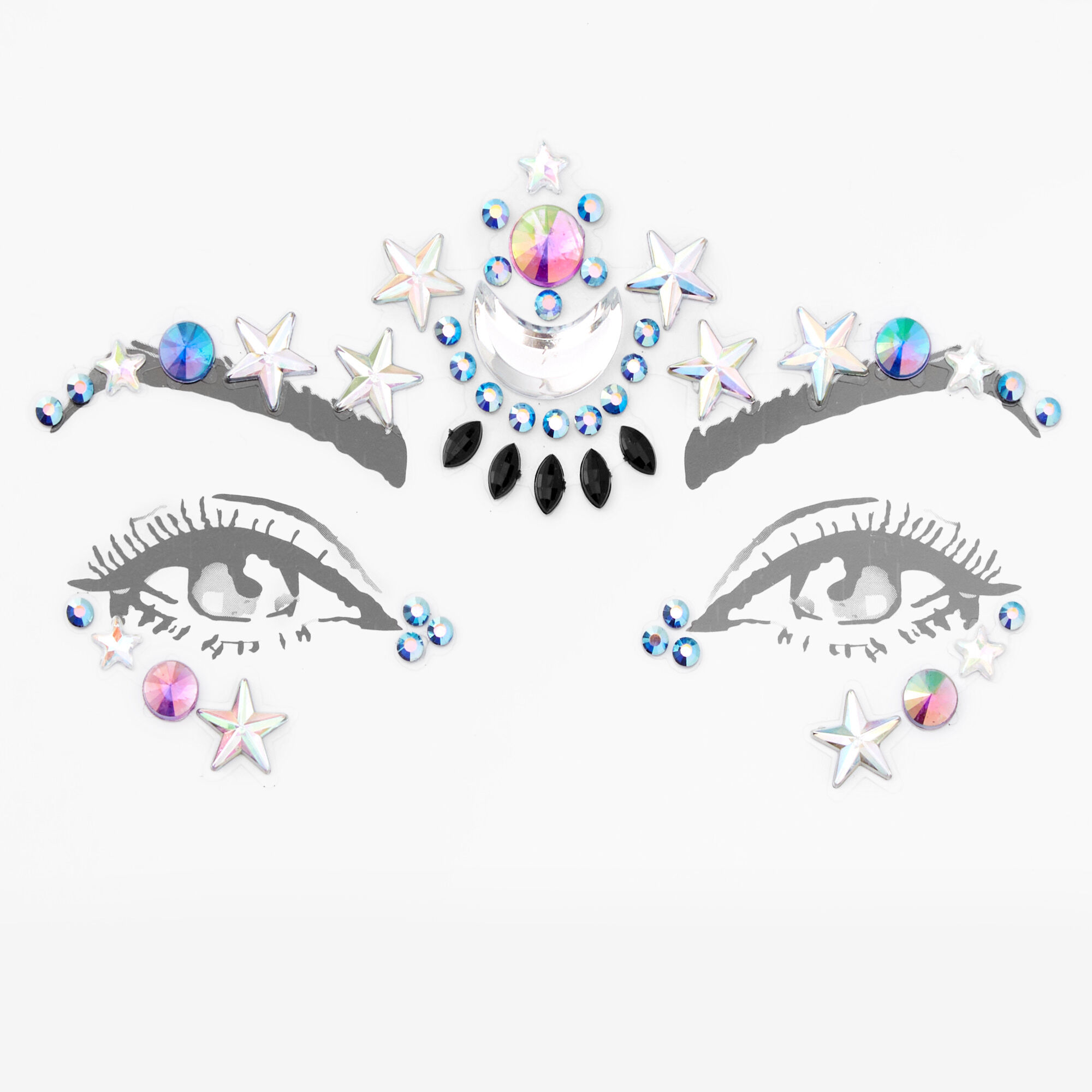 Witch Face Sparkly Gem Stickers