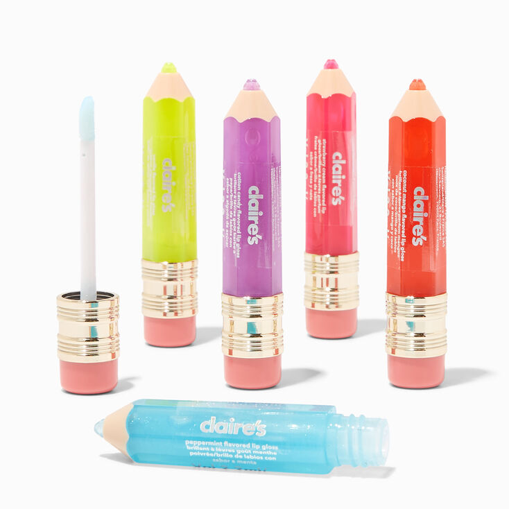Rainbow Pencil Lip Gloss Set - 5 Pack,