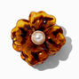 Tortoiseshell Pearl Flower Hair Claw,