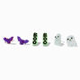 Ghost, Bat, &amp; BOO Stud Earrings - 3 Pack,