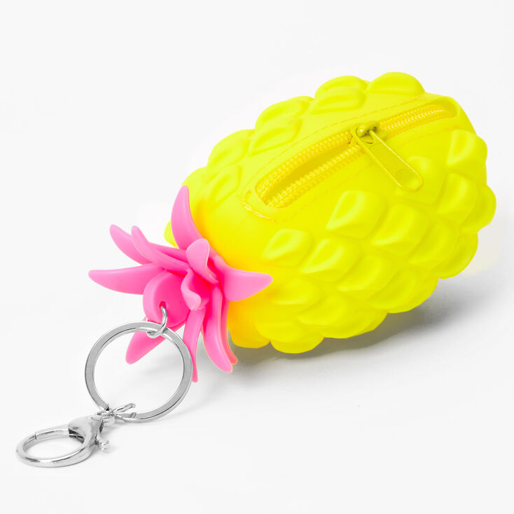 Pineapple Jelly Coin Purse Keyring - Yellow,