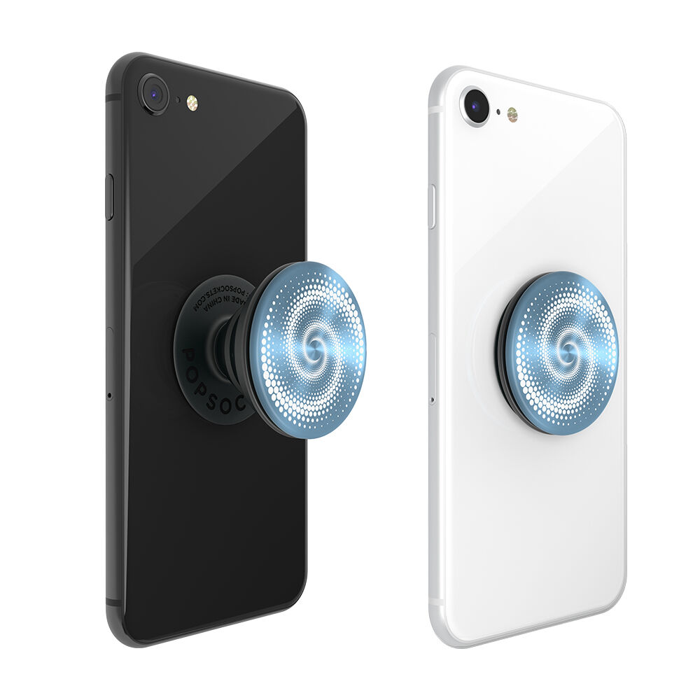 PopSockets Swappable PopGrip - Blue Spiral,