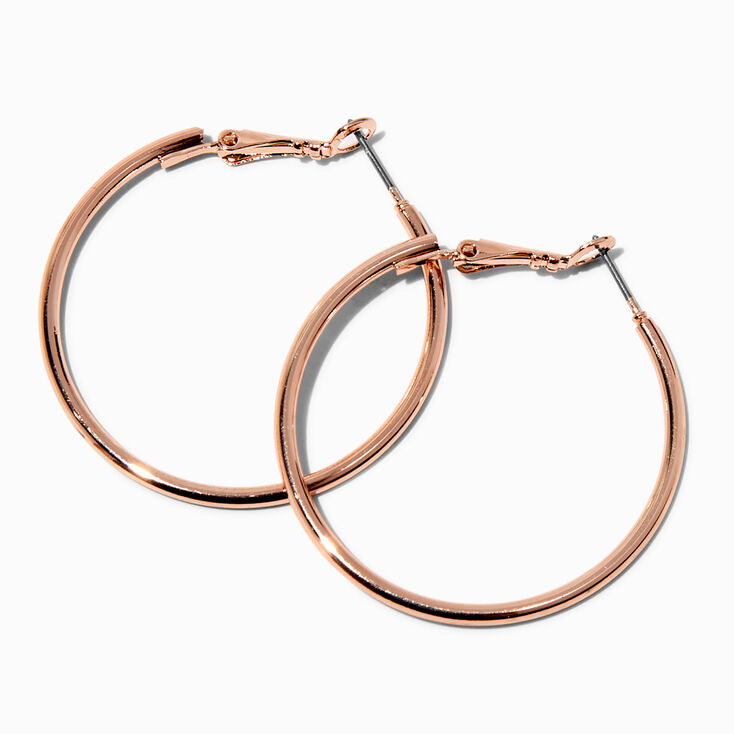 Rose Gold-tone 40mm Hoop Earrings,