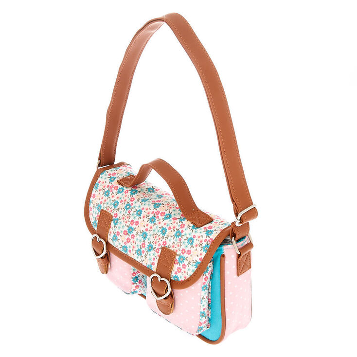Claire&#39;s Club Ditsy Floral Crossbody Messenger Bag,