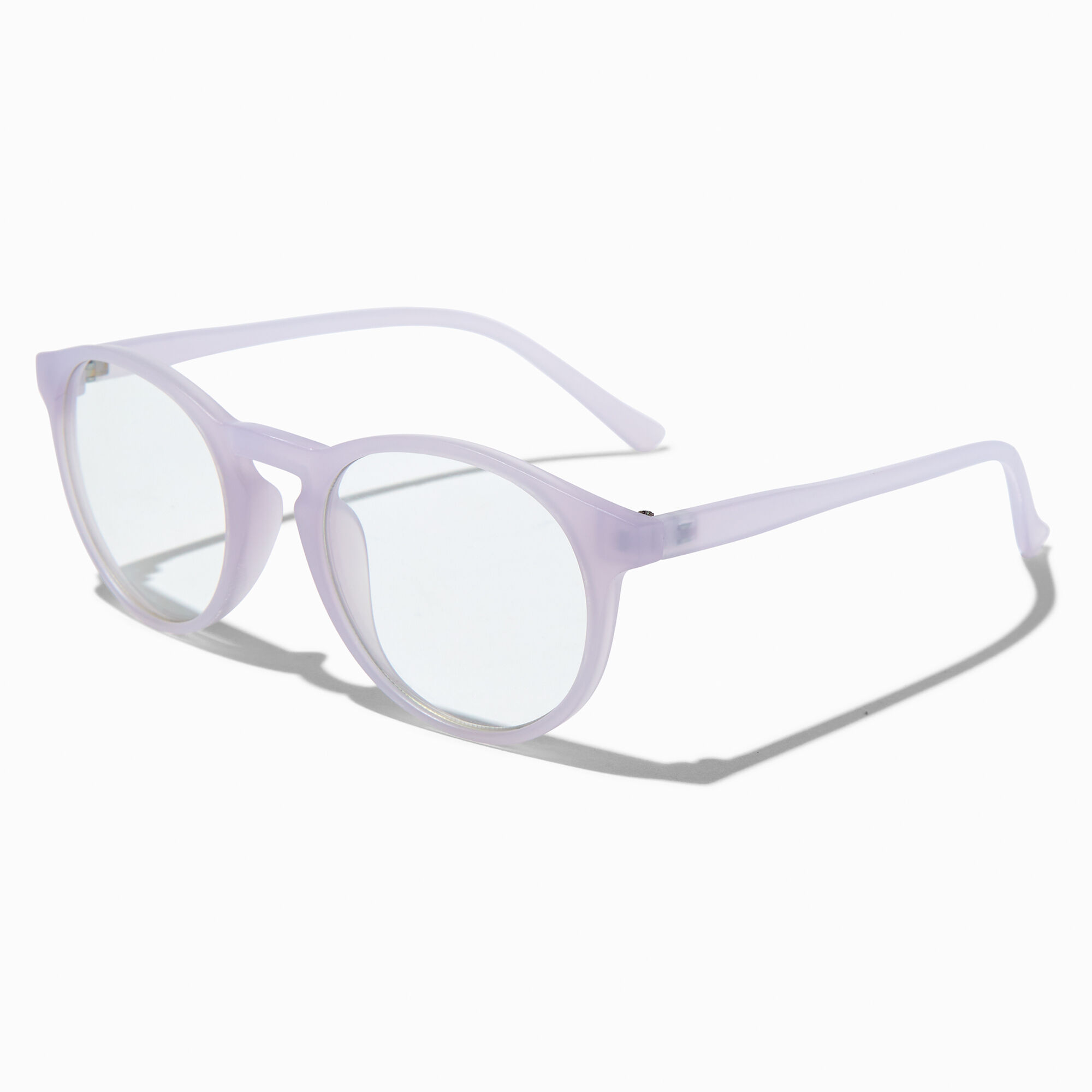 Claire's Club Matte Blue Clear Lens Oval Frames,