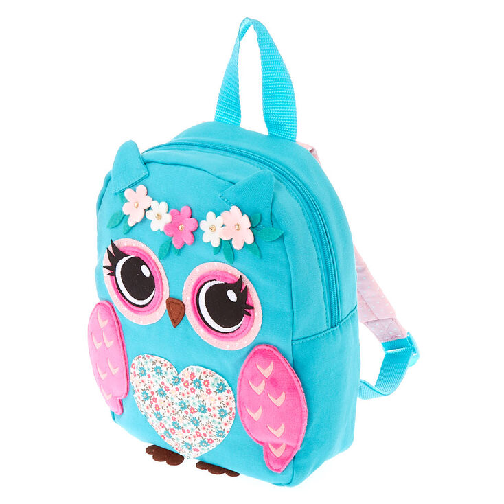 Claire&#39;s Club Owl Small Backpack - Teal,