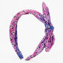 Anodized Panda Knotted Bow Headband - Purple,