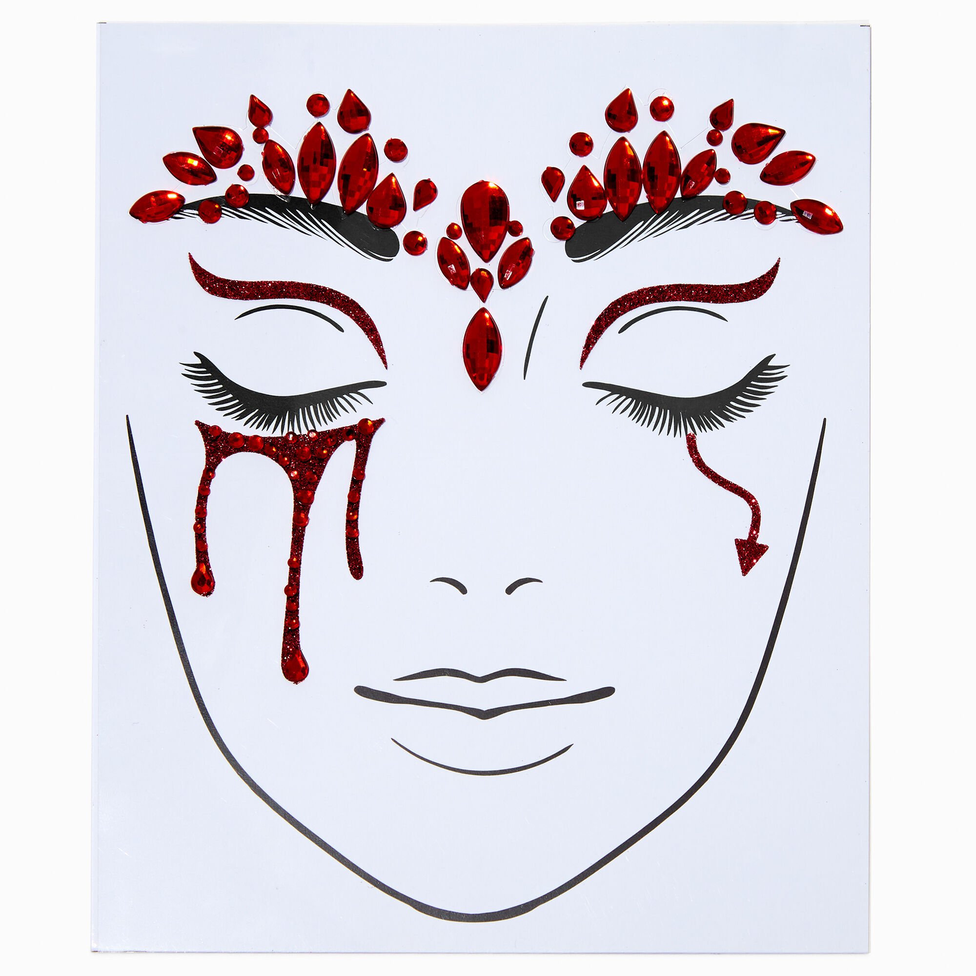Red Devil Halloween Eye Gems,