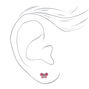 Stainless Steel Pink Crystal Butterfly Studs Ear Piercing Kit with Ear Care Solution,