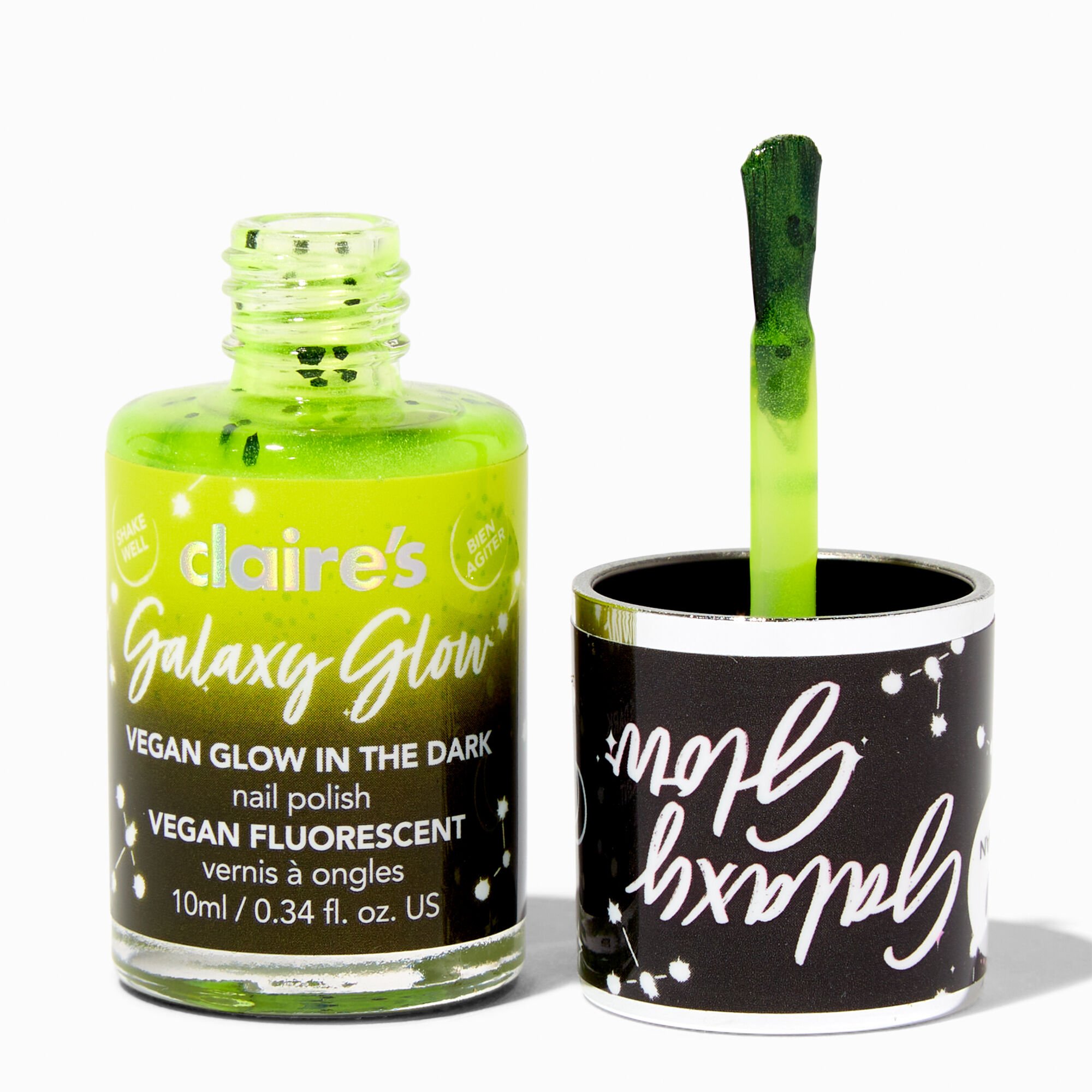 View Claires Galaxy Glow Vegan In The Dark Nail Polish Sparkling Lights information
