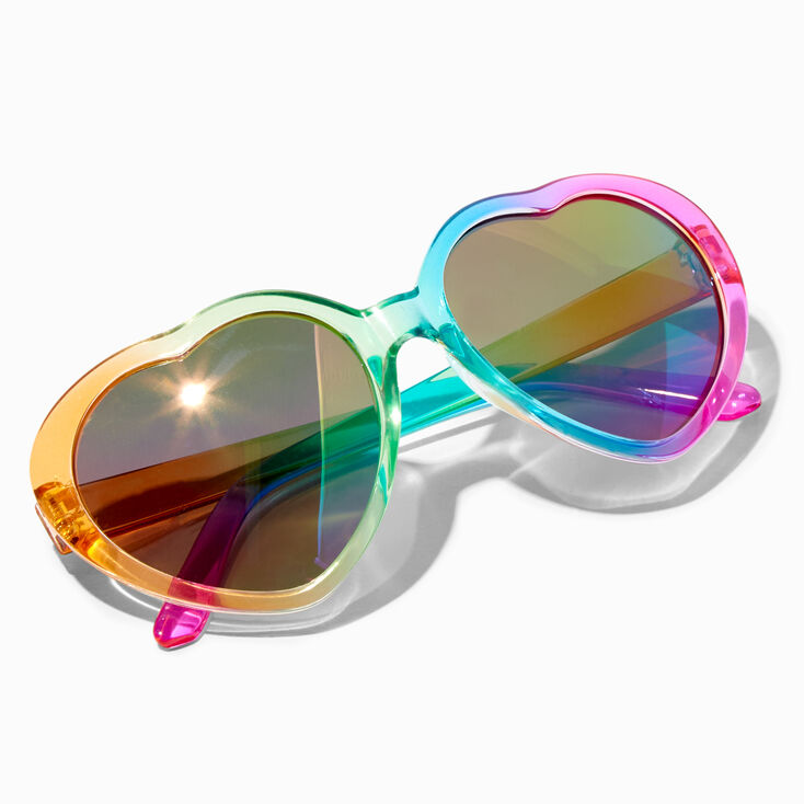 Claire&#39;s Club Rainbow Heart Sunglasses,