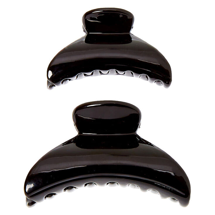 Pinces &agrave; cheveux couleur unie - Noir, lot de 2,