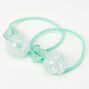 Mint Heart Hair Ties - 2 Pack,