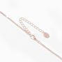 Rose Gold Crystal Scalloped Shirt Neck Jewelry Set - 2 Pack,
