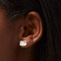 Hello Kitty&reg; 50th Anniversary Claire&#39;s Exclusive Sterling Silver 1/20 ct. tw. Lab Grown Diamond &amp; Enamel Stud Earrings,