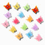 Soda Can Rainbow Butterfly Mini Hair Claws - 16 Pack,