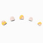 Claire&#39;s Club Yellow Daisy Square Vegan Press On Faux Nail Set - 10 Pack,