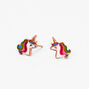 18kt Rose Gold Plated Miss Glitter the Unicorn Stud Earrings,