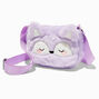 Claire&#39;s Club Furry Lilac Fox Crossbody Bag,