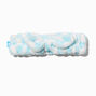 Blue Checkered Furry Makeup Bow Headwrap,