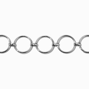 Silver-tone O-Ring Chain Bracelet,