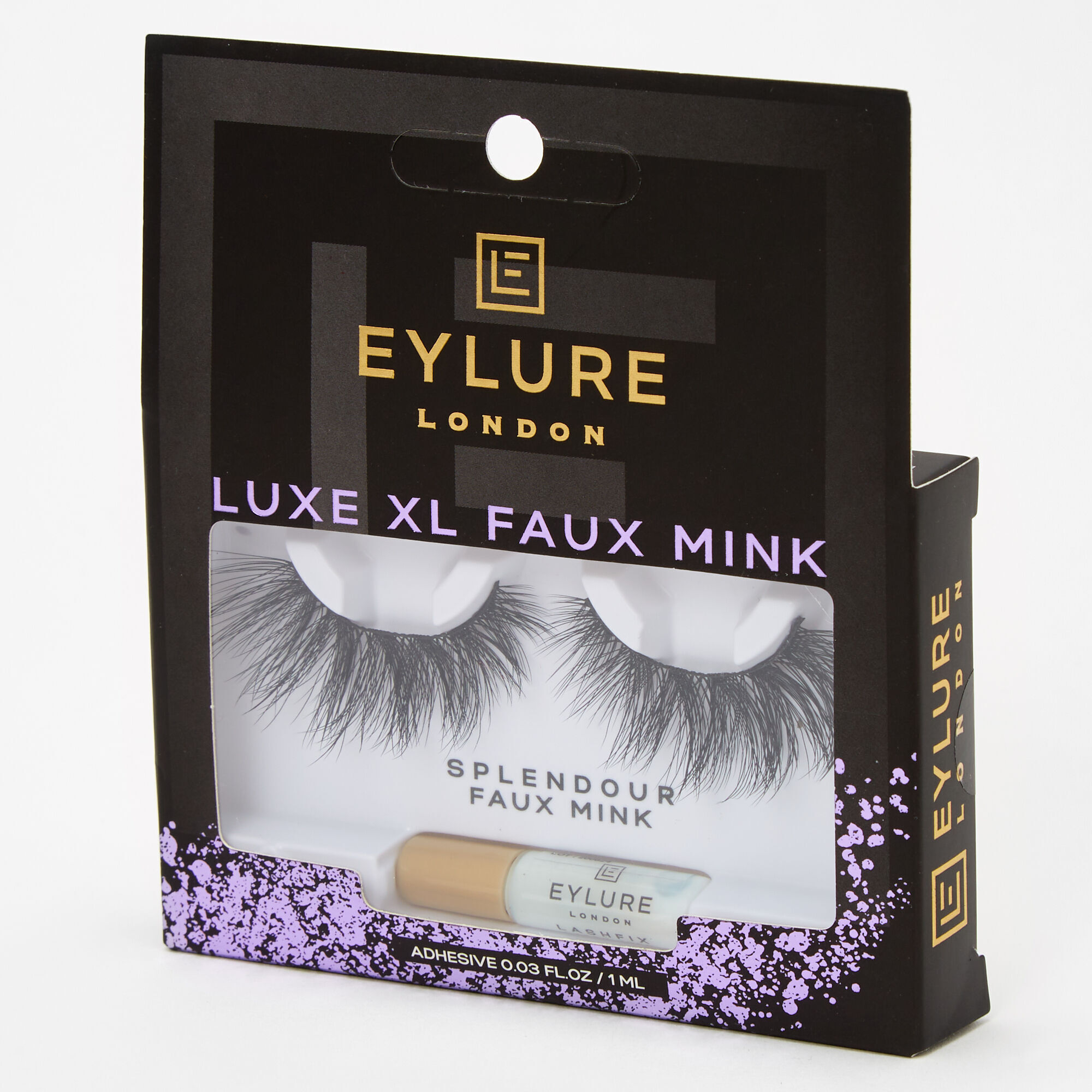 View Claires Eylure Luxe Xl Faux Mink Eyelashes Splendour Black information