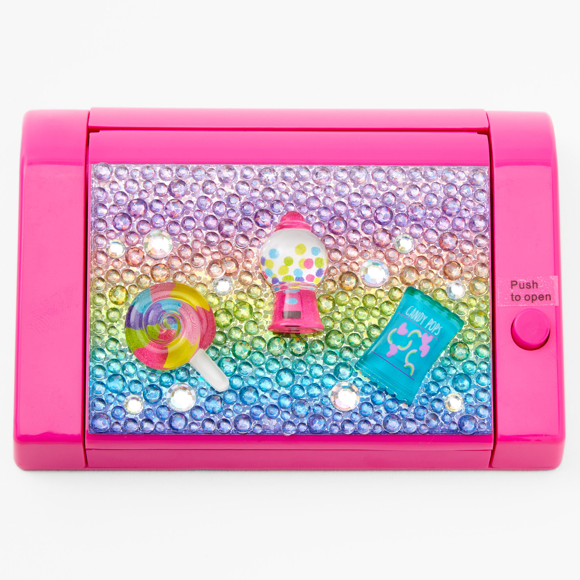 Rainbow Candy Bling Mechanical Bling Lip Gloss Set - Pink,