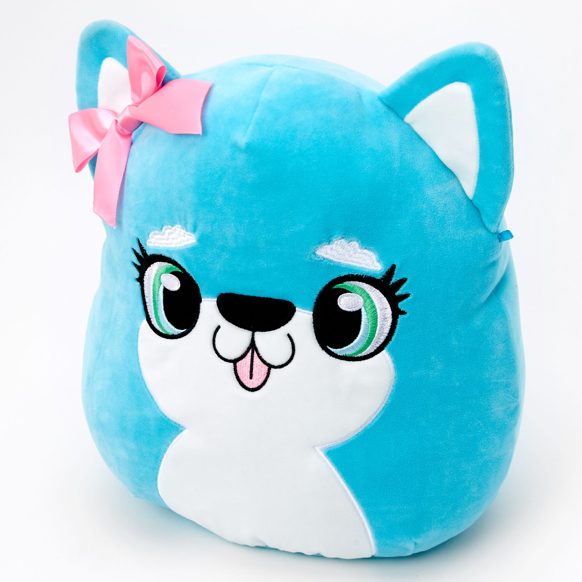 View Claires Squishmallows 12 Puppy Dog Soft Toy Aqua information