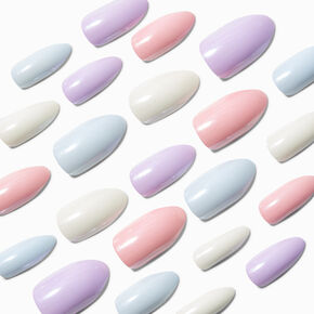 Pastel Chrome Stiletto Vegan Faux Nail Set - 24 Pack,
