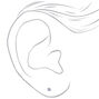 C LUXE by Claire&#39;s Sterling Silver Cubic Zirconia 3mm Round Stud Earrings,