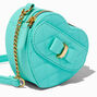 Teal Heart &amp; Bow Crossbody Bag,