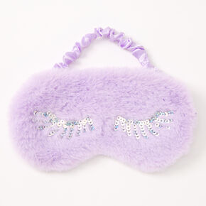 Soft Sequin Eyelash Sleeping Mask - Lilac,