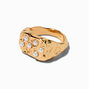 Gold-tone Molten Pearl Ring,