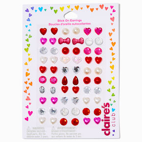 Claire&#39;s Club Holiday Stick On Earrings - 30 Pack,