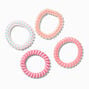 Coral Spiral Hair Ties - 4 Pack,