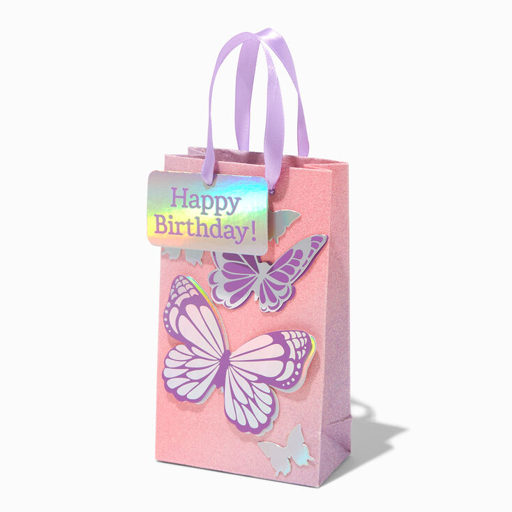 Sac cadeau papillon 3D Joyeux anniversaire - Petit,