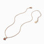 Gold-tone Crystal Dainty Cherry Pendant Necklace,