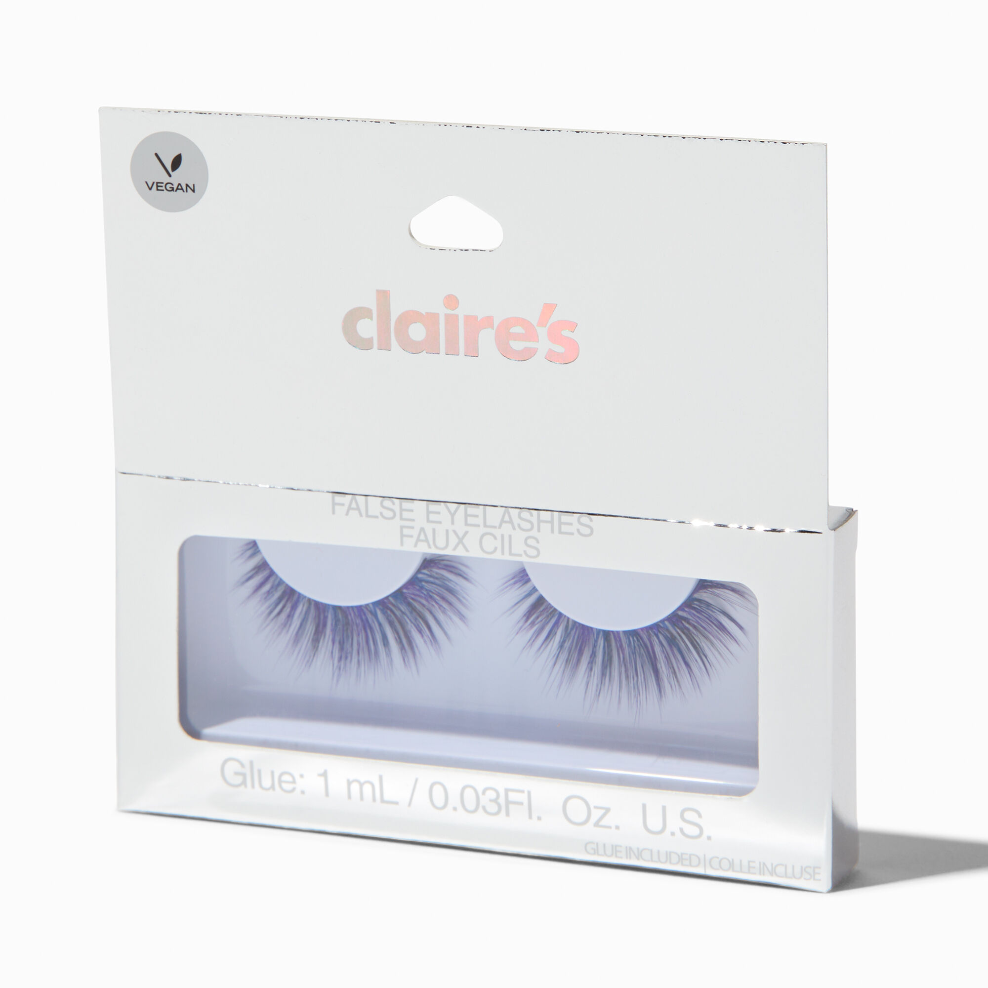 View Claires Purple Multicolored Vegan False Eyelashes Blue information